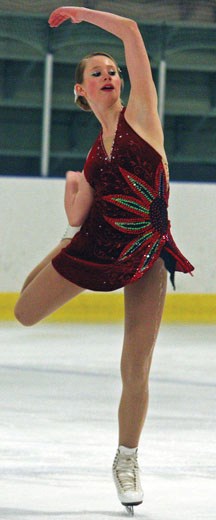 Jenaya Niessen of the Okotoks Skating club performs her free skate in the Bronze Triathlon on Sunday at the Alberta STARSkate championships. The four-day event was held at