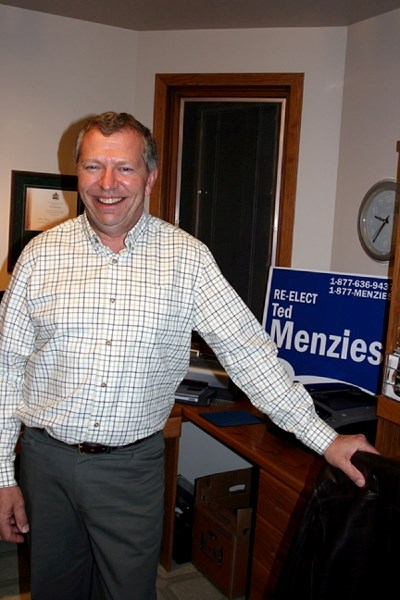 Conservative candidate Ted Menzies is all smiles after retaining his seat as the Macleod MP in the federal election on May 2. Nationally the Conservative party won a majority 
