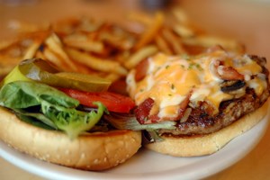 The House Burger at the Chuckwagon Café in Turner Valley