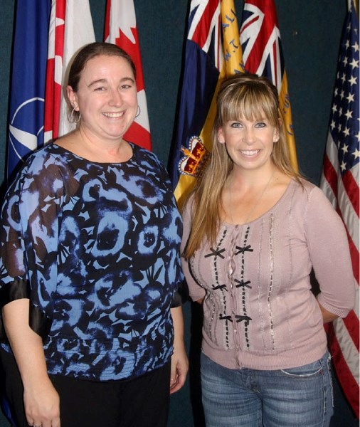 Stephanie Cheesman (left) and Courtney Stephenson hope to encourage more young people to become involved with the Turner Valley Legion.