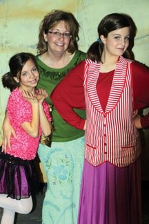 Trisha Newman and her two daughters are performing in Windmill Theatre Players&#8217; production of The Wizard of Oz. From left, are, Emily, 9, mom Trisha, and Adryann, 12.