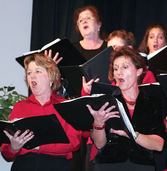 Members of the Big Rock Singers perform at a past concert. The choir&#8217;s annual Christmas show will be held Sunday at the Okotoks United Church.