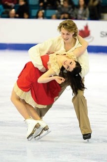 Thomas Williams from Okotoks and skating partner Nicole Orford in the freeskate of the Senior Ice Dance competition at the Canadian Figure Skating finals in Moncton, NB.