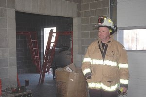 MD of Foothills Fire Chief Jim Smith surveys progress on the Heritage Pointe Fire Hall. The MD and Town of High River are partnering on a training facility as the