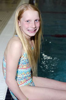 Foothills Stingray Megan Deering, 10, will be one of the youngest swimmers at the Alberta Summer Games.