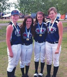 Four foothills area players were members of the South Bow River Wildcats, which won both the Midget D provincial and Calgary Minor Softball Association championships earlier
