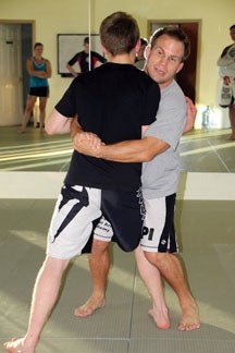 Former UFC lightweight champion Sean Sherk gave a clinic at the Foothills Training Services in Okotoks on July 18.