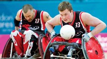 Zak Madell of Okotoks and the Canadian wheelchair rugby team begin pool play at the 2012 Paralympic Games in London on Sept. 5.