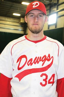 Dawgs pitcher Matt Thornton thrived as the closer for the Okotoks Dawgs establishing a franchise record with 10 saves.