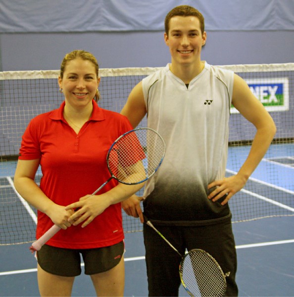 Edison Badminton Centre players Fiona McKee and Denis Chernoff won the mixed doubles gold medal at the Yonex Alberta Championships, April 7 at the ClearOne Badminton Centre