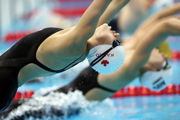 Okotoks&#8217; Kirstie Kasko comes off the wall while competing in the backstroke at the London 2012 Paralympic Games in September. Kasko qualified for the International