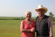 Doreen and Richard Wambeke at the Diamond V Ranch in the Longview area. Richard grew up on the ranch and has farmed and raised beef his entire life on the land with his