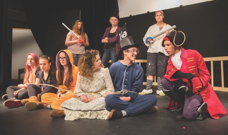 Students of Oilfields High School in Black Diamond rehearse for Peter Pan on Nov. 20.