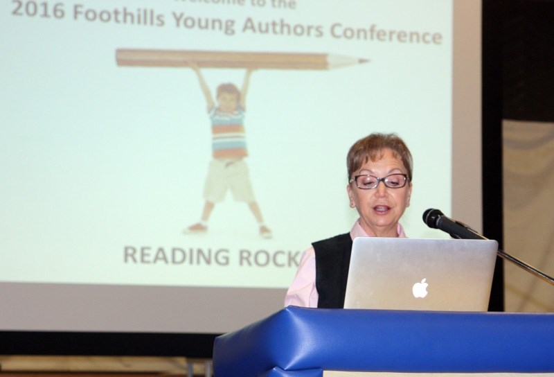 Jacqueline Guest, a young readers novelist from the Bragg Creek-Turner Valley area, encourages budding writers to read and seek adventure. Guest was the keynote speaker at