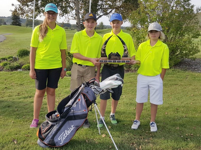 The River&#8217; s Edge junior squad won the Foothills Junior Interclub Tour Championship Aug. 30 at McKenzie Meadows in Calgary. The club also won the overall title. The