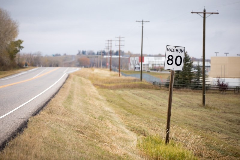 The speed limit along Secondary Highway 552 in front of St. Francis and Heritage Heights schools and the sports arena will be reduced to 60 km per hour by Nov. 1.