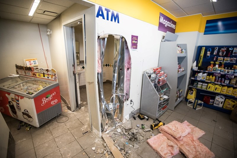 RCMP are investigating a theft that occured around 5:40 a.m. on Jan. 10. Thieves used a stolen truck to ram through the front of the 32 St. Shell station before making off