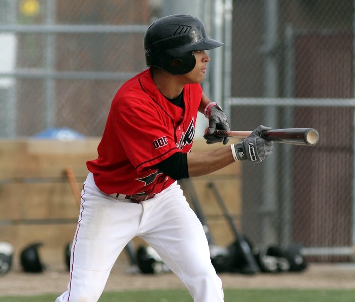 Okotoks Red Dawg Dan Donnelly will be heading to play for the Chandler Gilbert Community College Coyotes in the fall. The Grade 12 HTA student was a former batboy for the