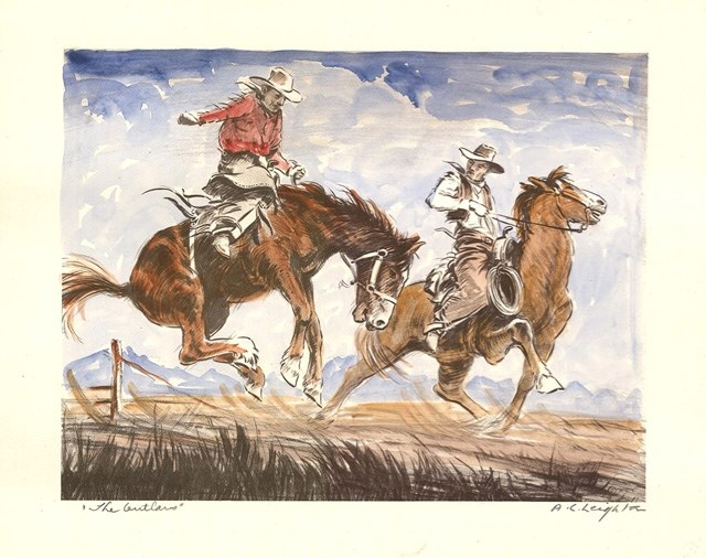 This pencil and watercolour painting by the late A.C. Leighton, co-founder of the Leighton Arts Centre northeast of Millarville, will be among dozens on display in the