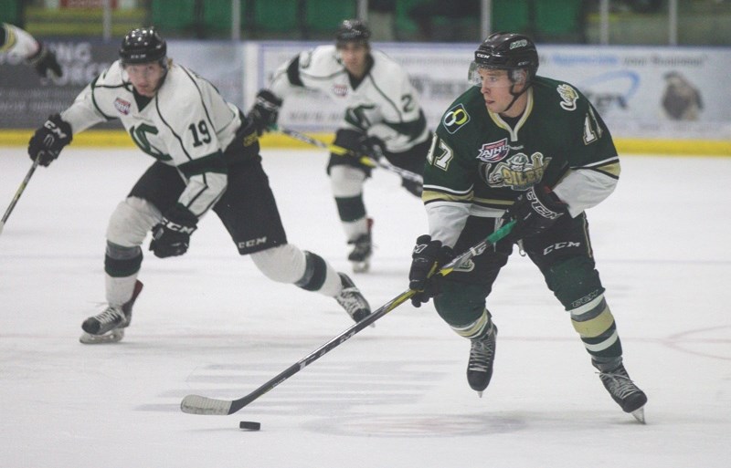 Okotoks Oilers forward Jordan Xavier has put up 21 points in 21 games since joining the squad. He departs for the University of Alaska-Anchorage Seawolves in 2017-18.