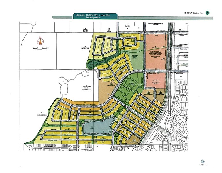 The two proposed school sites for the D&#8217; Arcy Ranch area.