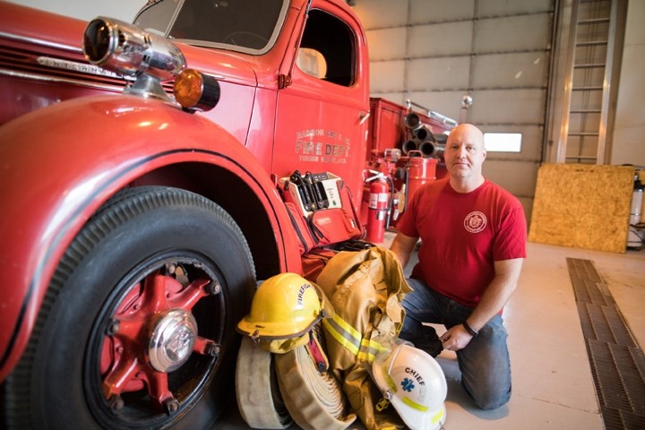 Turner Valley fire chief Glenn Baxter helps support the Angels for Mexico initiative.