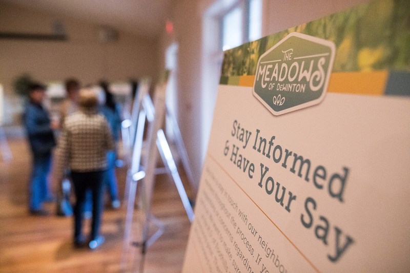 Foothills and Calgary residents turned out for an open house on March 16 revealing the proposed Meadows of DeWinton development near the Okotoks overpass.
