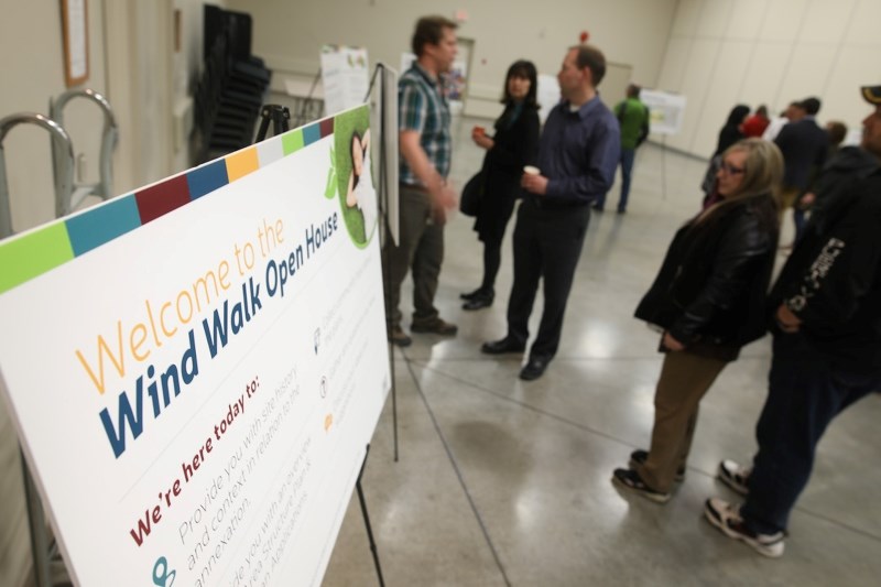 Developers behind the proposed Wind Walk development unveiled a new Area Structure Plan during an April 5 open house at the Foothills Centennial Centre.