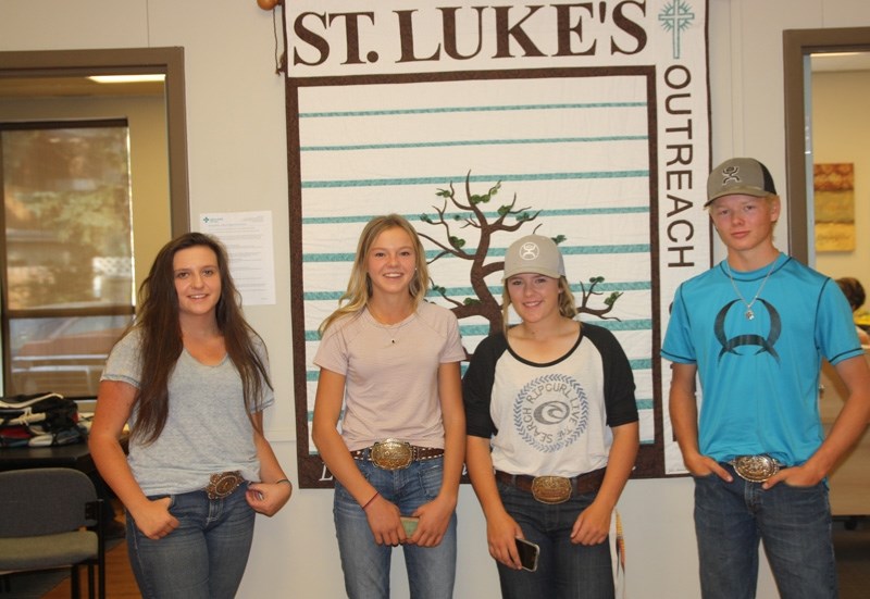 St. Luke&#8217; s Outreach Centre students, from left, Lexy McRae, Bradi Whiteside, Tatum Wilson and Sawyer Eirikson are combining rodeo with academics. Bruce Campbell/OWW