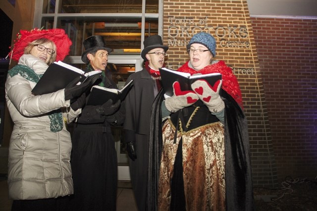 Carollers roamed the streets and entertained crowds at last year&#8217; s Light Up Okotoks event in the downtown. This year&#8217; s festivities take place Nov. 17 from 5:30