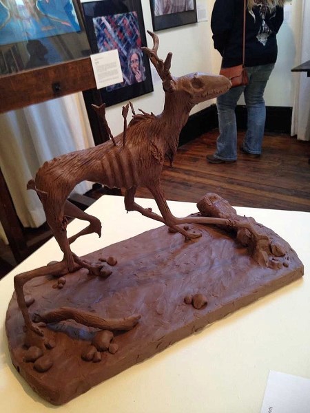 This sculpture, titled Windigo and created by Alberta High School of Fine Arts student Lucy Watt, is one of hundreds on display in the Leighton Art Centre&#8217; s annual