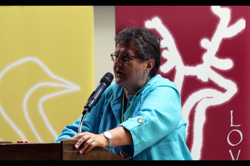 Sherry Lawson speaks at Gathering: Festival of First Nations Stories on Thursday Night.