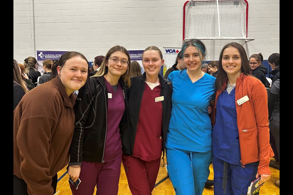 Beyond working in a veterinary practice, college officials say there are a variety of different opportunities for program graduates — many of which were present at the career fair. 