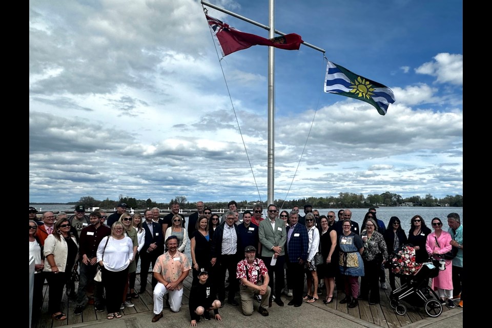 Dozens of community members and local dignitaries joined officials from the Orillia District Chamber of Commerce to kick off the 2024 boating season with a flag raising ceremony at the port Thursday.