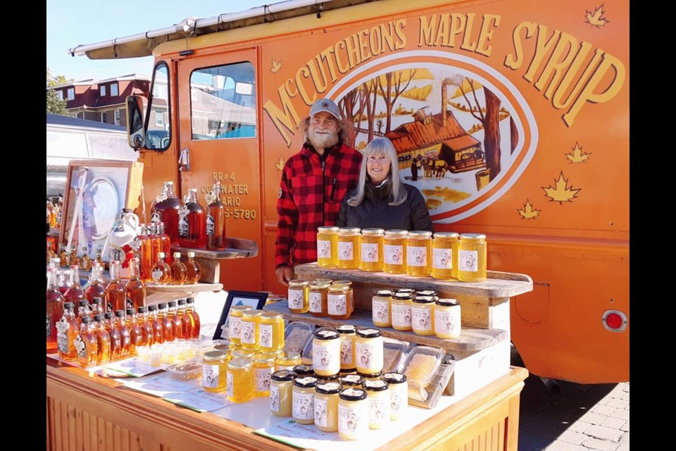 A staple at the Orillia Farmers' Market: Ken & Rene McCutcheon of McCutcheon's Maple Syrup. Facebook photo