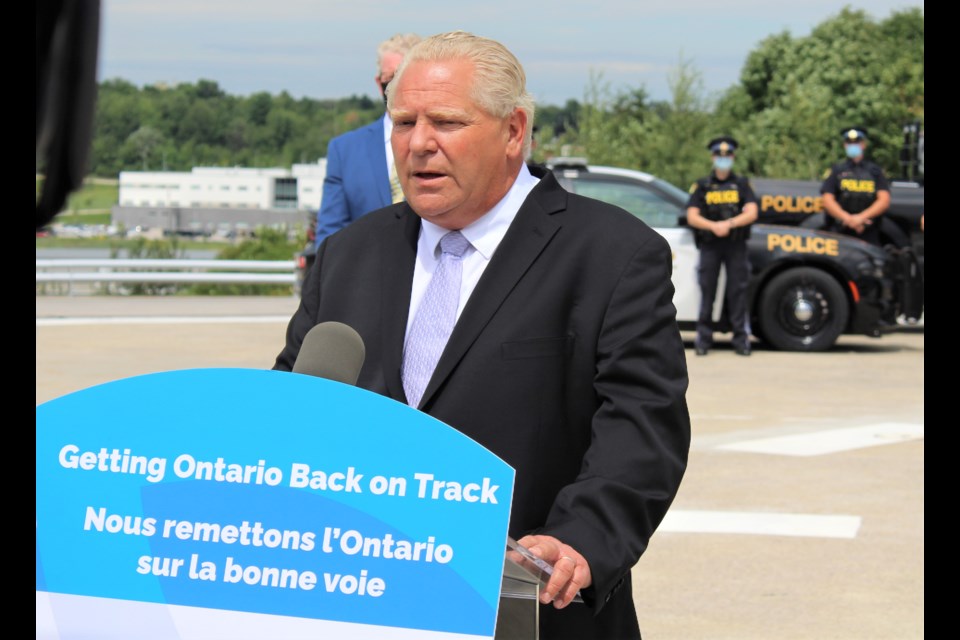 Premier Doug Ford, whose government recently voted to pass Bill 23, is under fire from environmental groups. But in a satirical look at provincial politics, Colin McKim wonders if it's just the tip of the iceberg. | Nathan Taylor/OrilliaMatters file photo