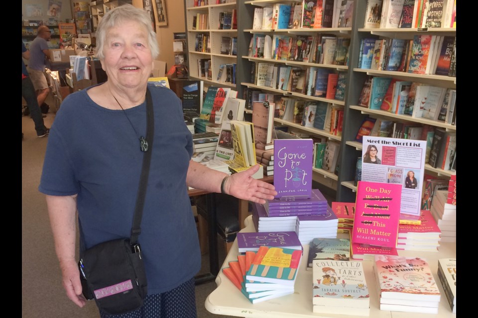 Jennifer Craig has won the 2018 Leacock Medal for Humour for her book, Gone to Pot. She is pictured at Manticore Books in downtown Orillia. Supplied photo