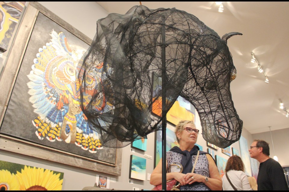 Christina Hartwick's sculpture at Art and Home Studio turned heads Saturday during Orillia's Starry Night Studio and Gallery Tour. Nathan Taylor/OrilliaMatters