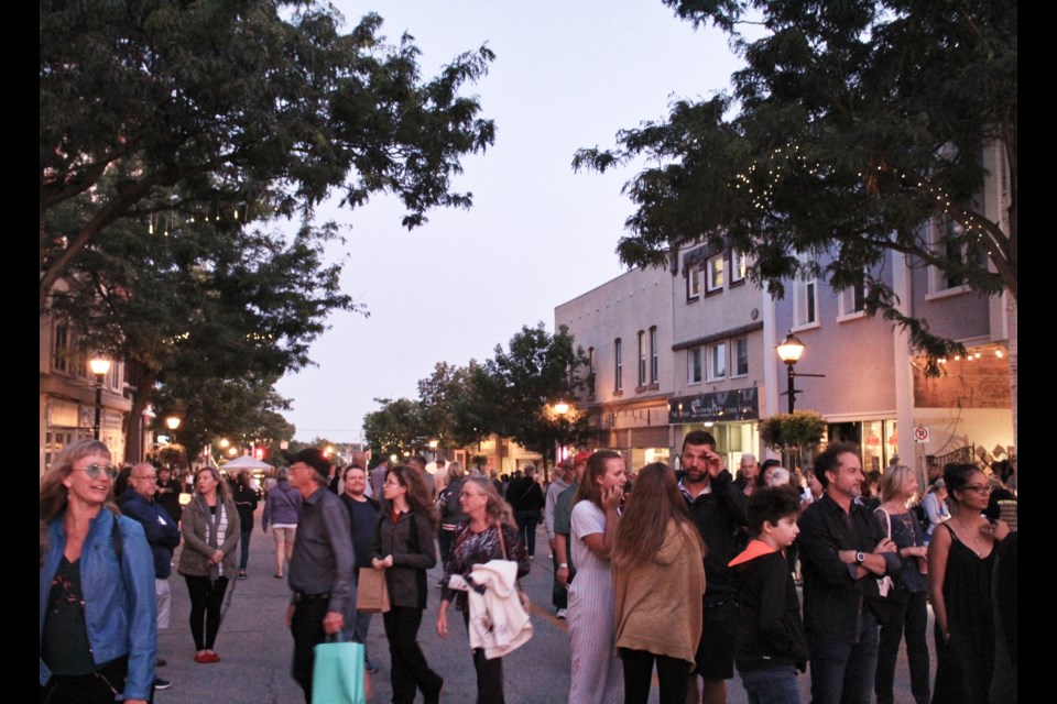 Peter Street was packed during Starry Night in 2019. Organizers reluctantly pulled the plug on this year's planned event. Nathan Taylor/OrilliaMatters File Photo