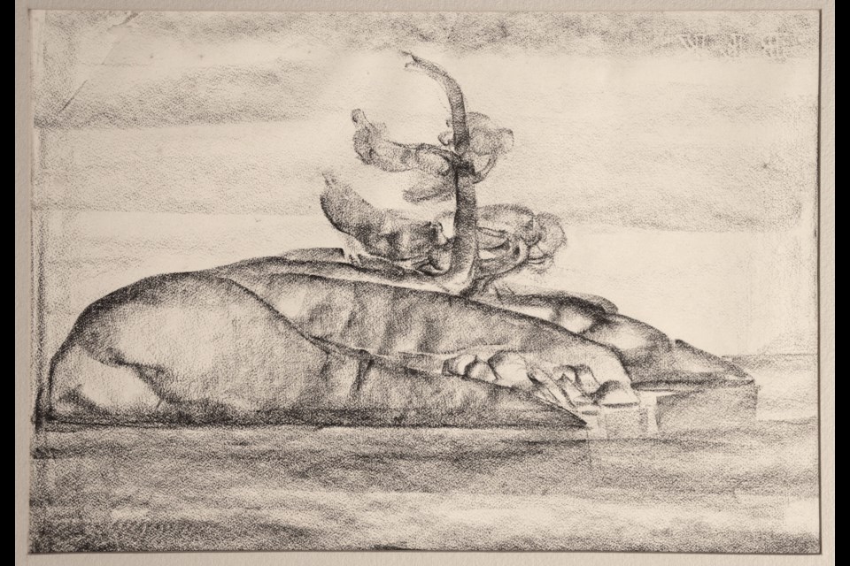 A drawing by Elizabeth Wyn Wood.