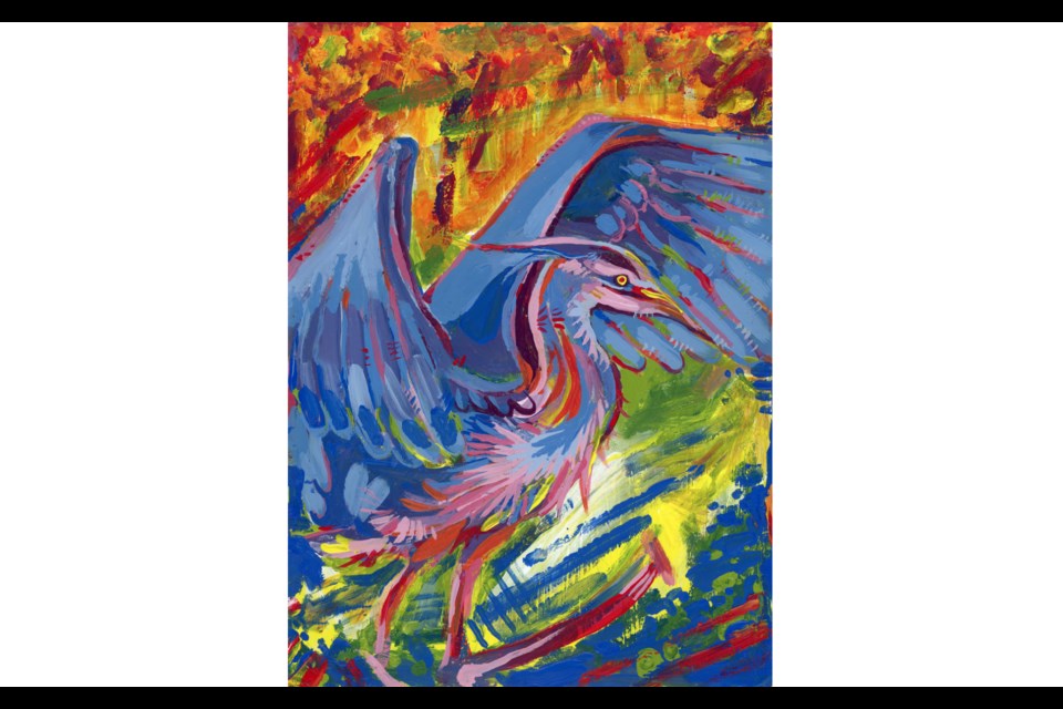 Heron by Parker Turgeon was submitted during last year's art contest for students.