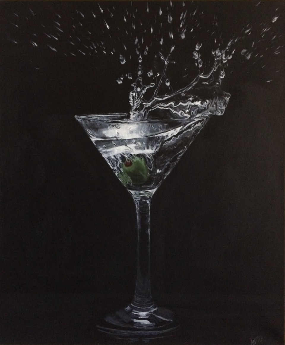Anitta Hamming_A Martini. Shaken, not stirred_20 x 24_Acrylic on Canvas