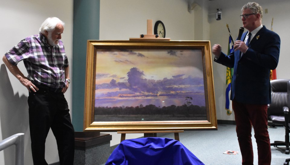 beckett painting unveiled