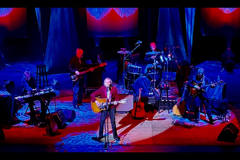 Gordon Lightfoot performs Thursday, Nov. 25, 2021, at Massey Hall in Toronto, as seen from the author's seat.