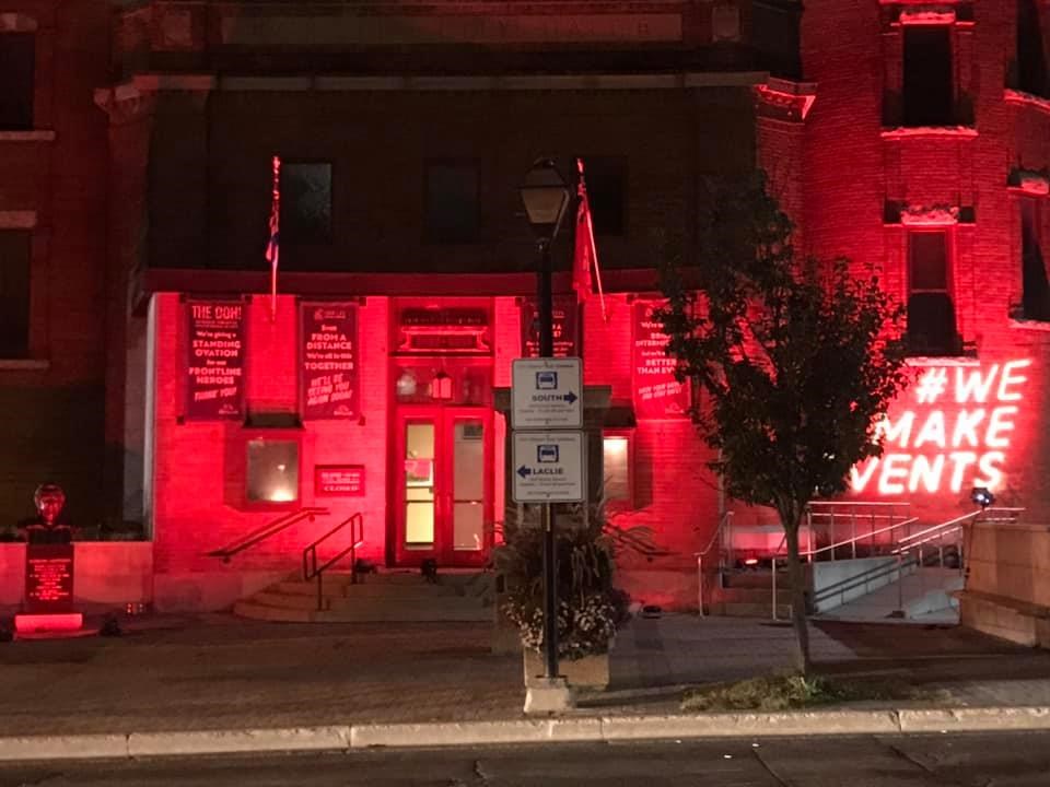 Orillia Opera House facade during Light Up Live Sept. 22 credit OOH