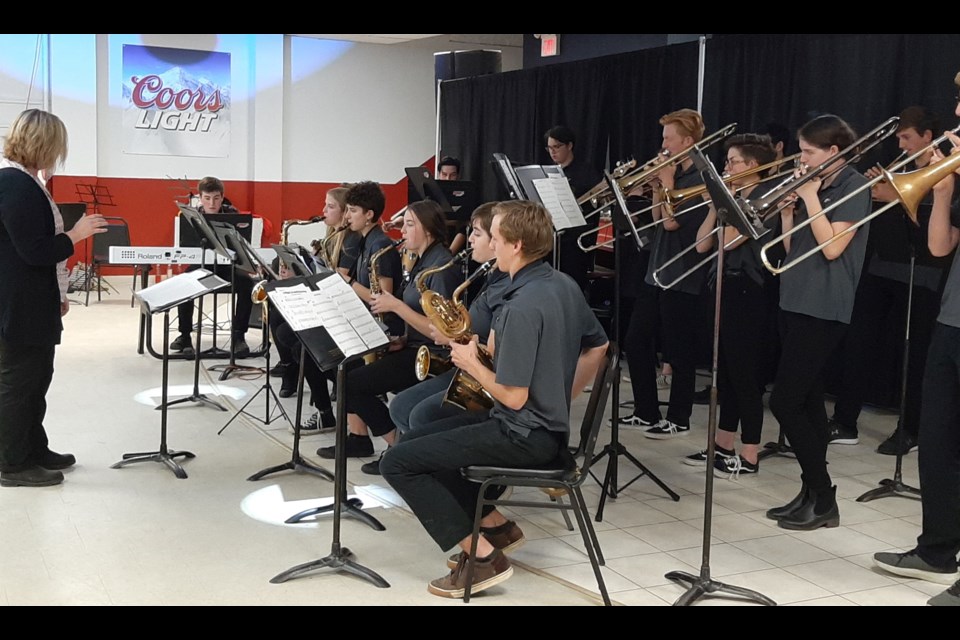 The Orillia Secondary School Jazz Band performs as part of the first annual Student Showcase of the Orillia Jazz Festival, featuring bands from all three of Orillia’s high schools. Anna Proctor/OrilliaMatters
