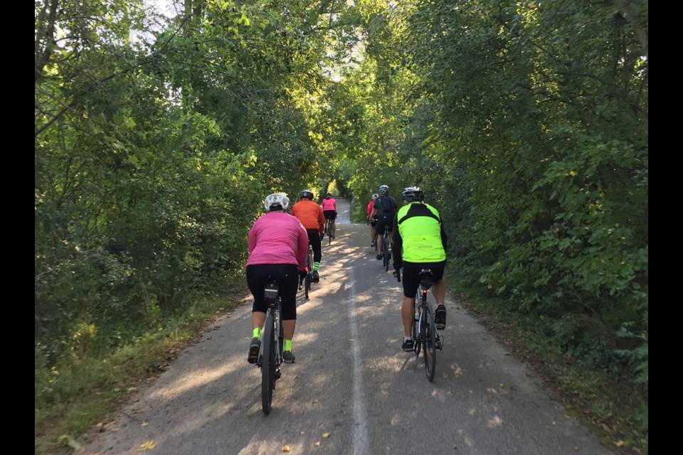 Cyclists are shown on the Millennium Trail in this file photo. Kathy Hunt/OrilliaMatters
