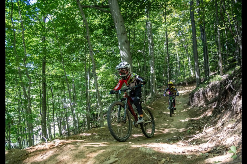 This summer, kids 5 – 12 years of age can sign up for Horseshoe Resort’s mountain bike camp and have fun learning how to ride the trails.