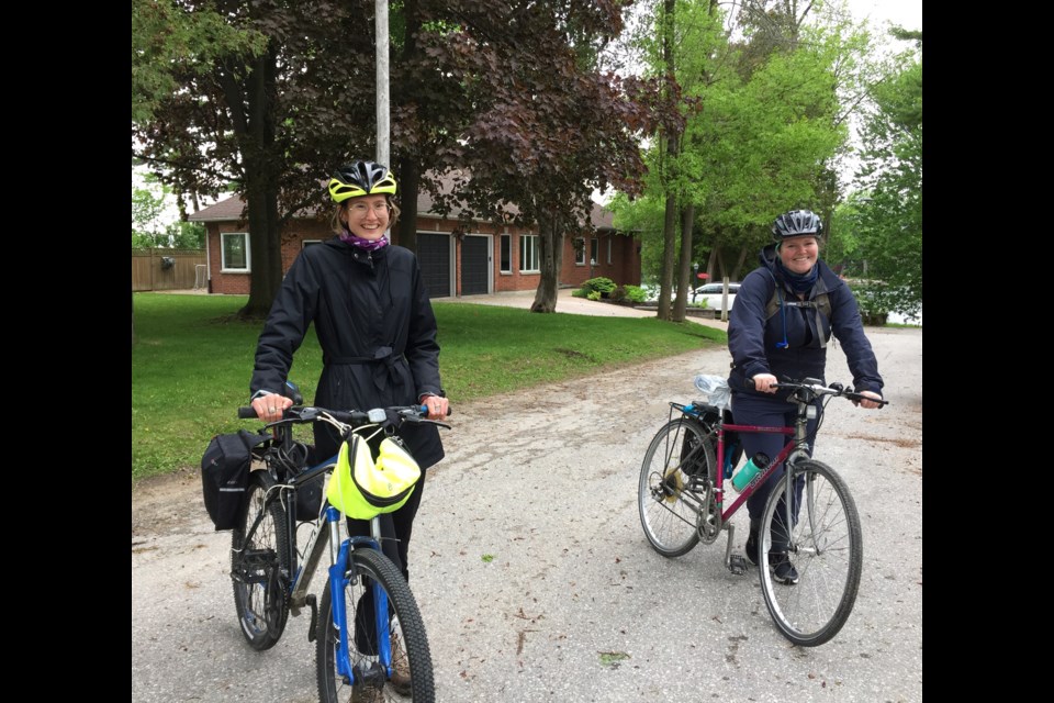 For this year’s Carden Challenge – At Home Edition, members of the Pink Flamingo team, Joelle Burnie and Tanya Clark, took advantage of bikes to explore their neighbourhood for the annual bird count event.