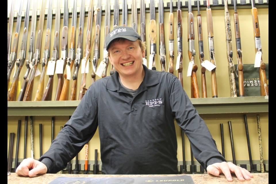 Ellwood Epps Sporting Goods owner Wes Winkel says many of the measures in the federal government's proposed gun-control legislation are unnecessary. Nathan Taylor/OrilliaMatters